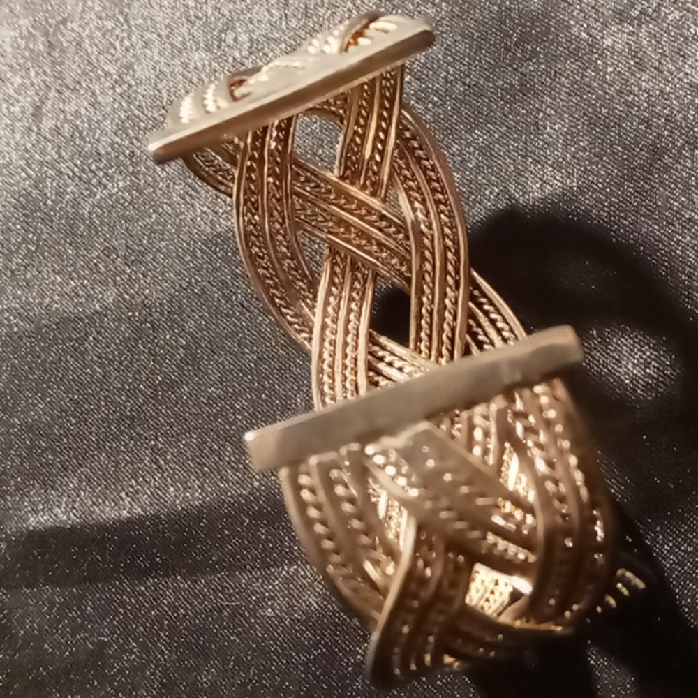 Sterling Silver 925 Braided Bracelet with Intricate Design - Picture 6 of 12